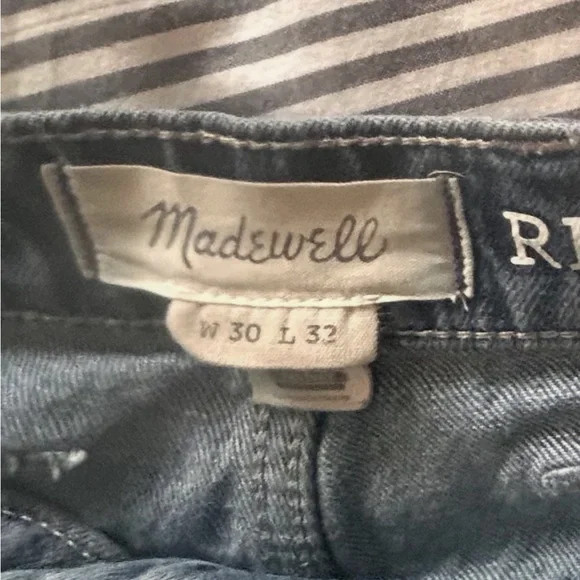 Madewell Carpenter Button Up Relaxed Straight Boot-Cut Jeans Women's Size 30x32 - Picture 3 of 5